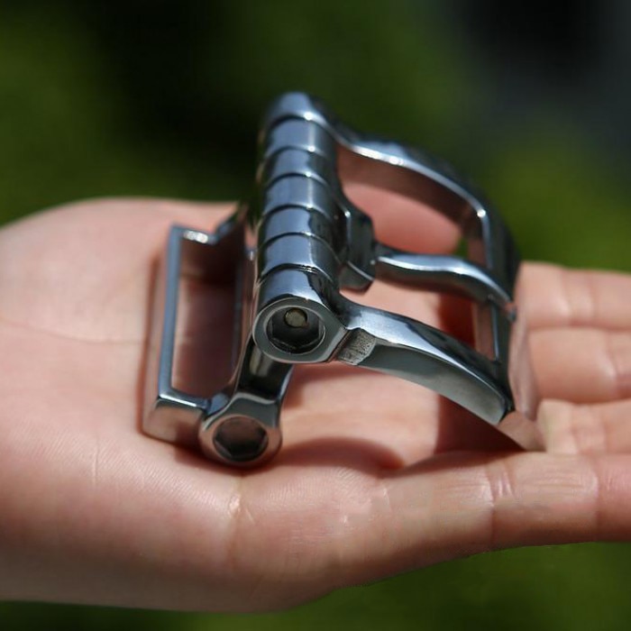 1pcs DIY Leather craft Hardware 40mm Belt buckle ,Brushed Metal Solid Stainless Steel /Keeper Jeans Belt Accessories