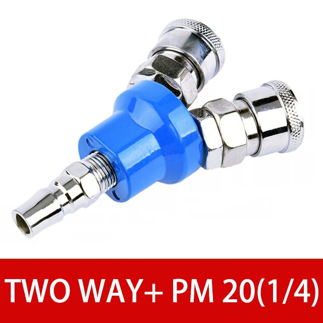Quick Connector Air Compressor Manifold 2 Way 3 way Quick Connect Multi Hose Coupler Fitting with High Strength: Two w pm