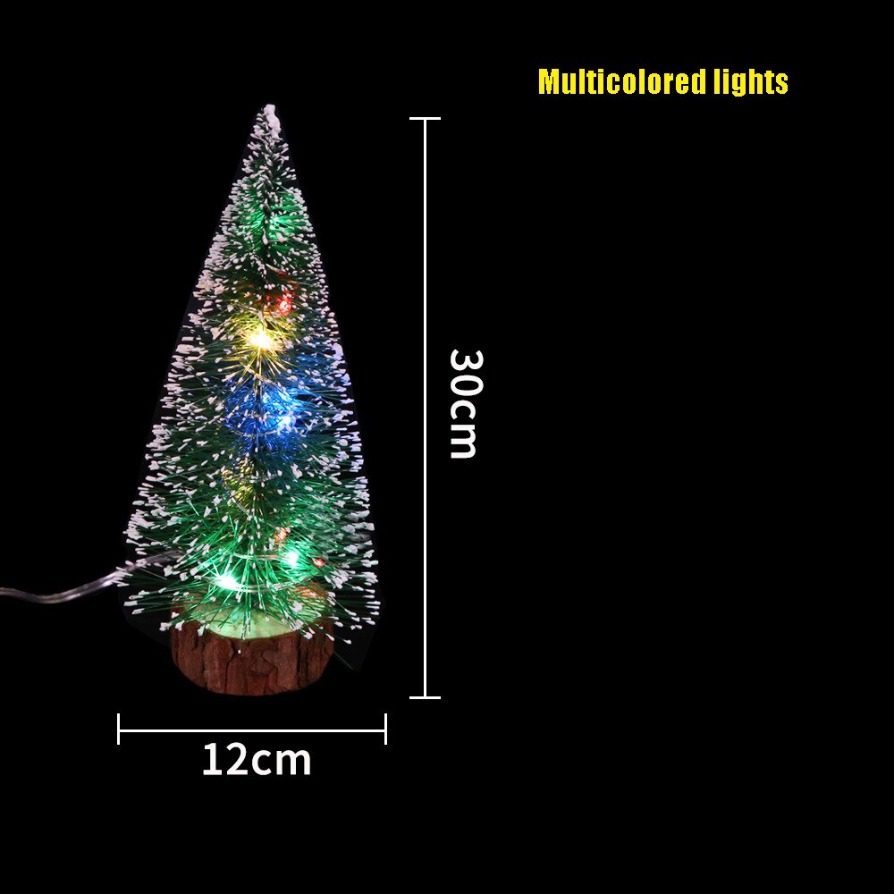 Juldekorationer julbordsdekorationer grön rimfrost med led-ljus tallbarr mini julgran: 8