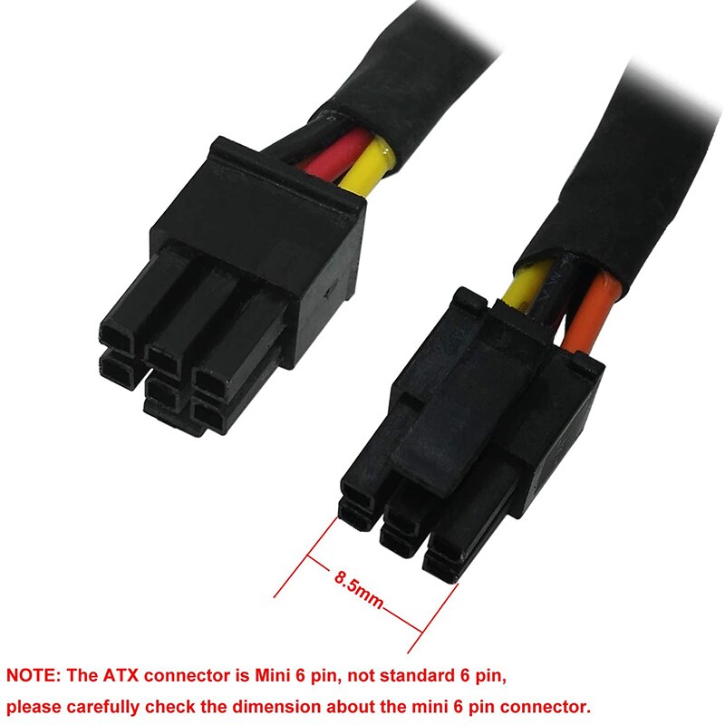 HDD SATA Energie Kabel Rechts-Winkel SATA 15 Stift X2 zu Mini 6 Stift ATX Adapter für Dell Inspiron 3653 3650 serie Kompatibel