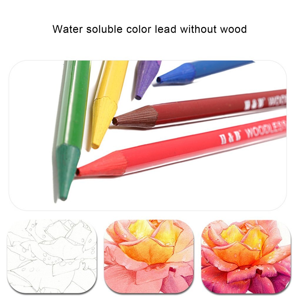 Water Oplosbare Kleur Lood Set Custom Gekleurde Potloden Hout-Gratis Art Schilderen Briefpapier Briefpapier Vulpen