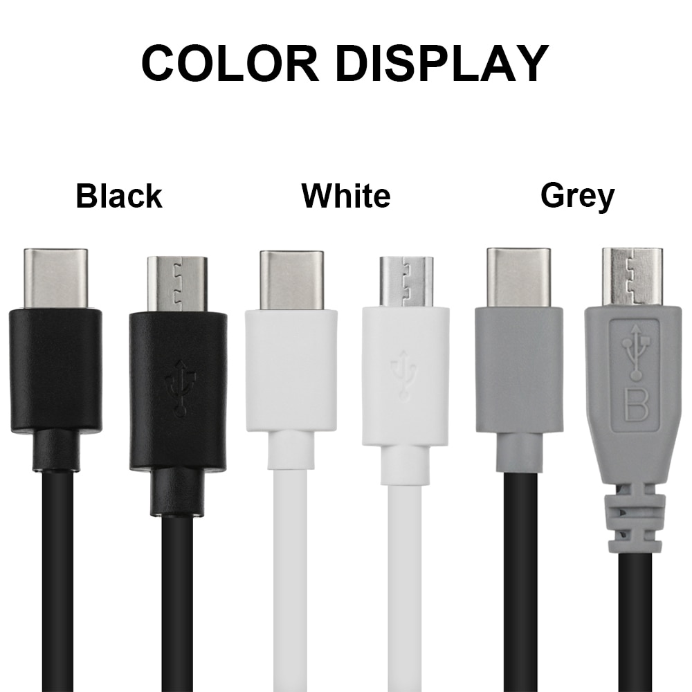 25cm 50cm 100cm Micro USB zu Typ-C Kabel Daten Sync Ladekabel OTG Adapter Stecker kabel Für Android Handy MacBook