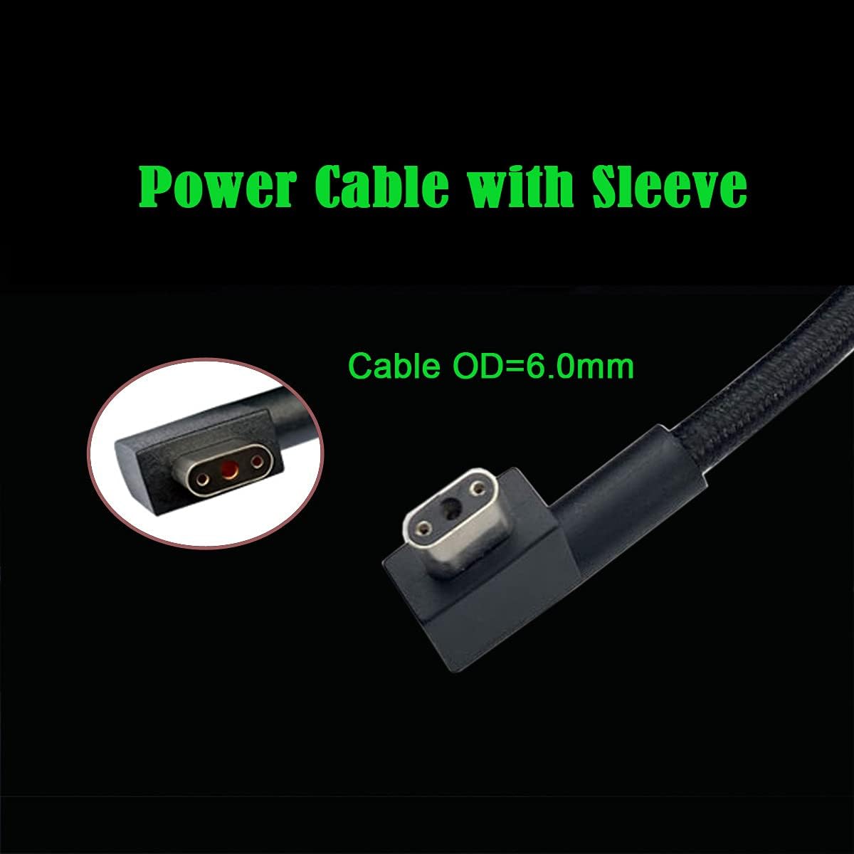 DC Jack Input to 3Pin Power Plug Cable Compatible for Laptop Pro 17 and Razer Blade 15 Model GTX1060Support 230W Charge Adapter