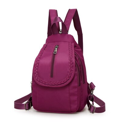 ¡Novedad de ! mochilas de nailon para mujer, bolsos de hombro tipo bandolera, multifuncional, informal, para mujer, pequeña bolsa de viaje, mochila: Dark purple