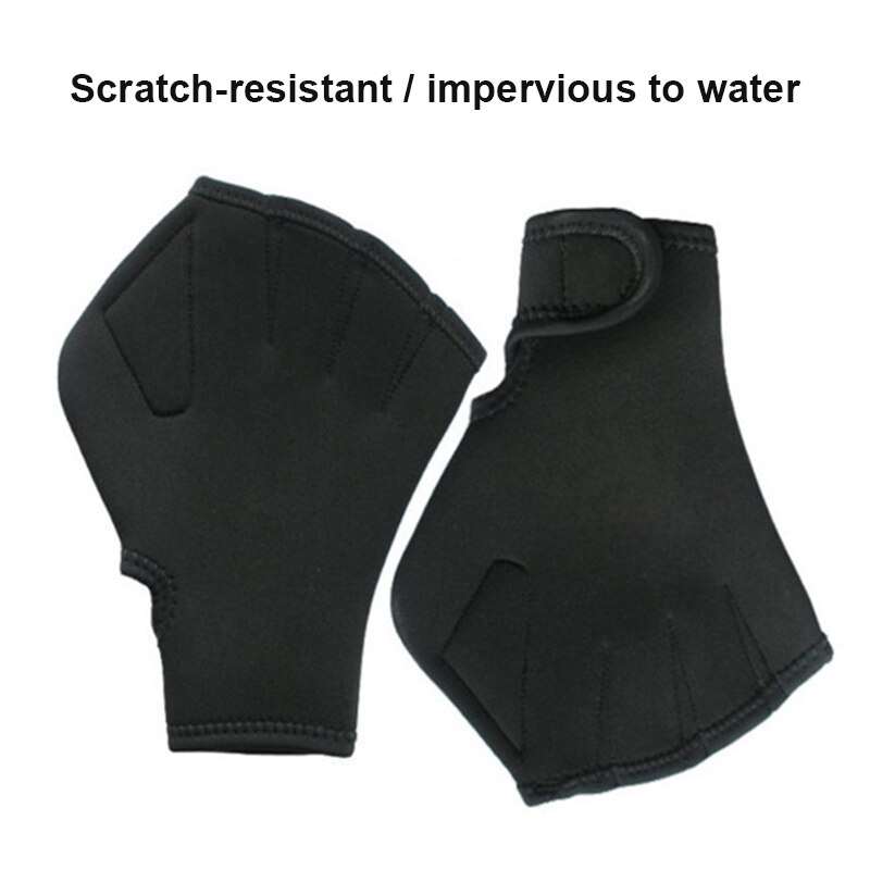 Swimming Gloves - Webbed Flippers - Fitness Training Paddles - Adjustable Straps - Adult
