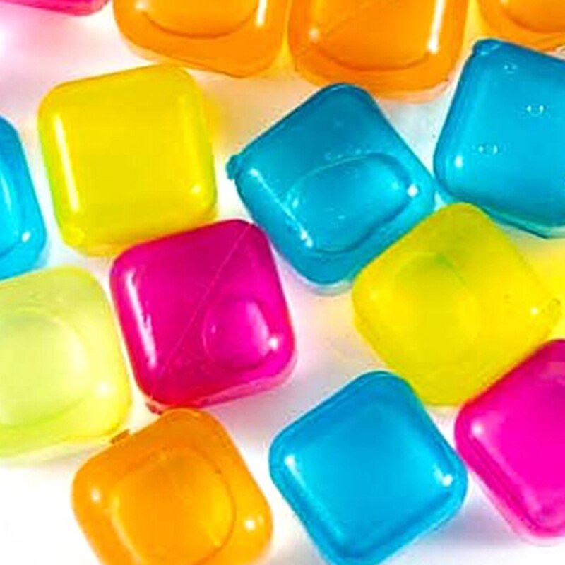 Reusable Ice Square For Drinks, Plastic Ice Cubes, Refreezable,Washable Dry Ice For Drinks Quick And Easy To Use
