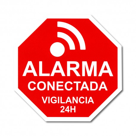 Pack 6 vinilos disuasorios Zona Videovigilada CCTV LOPD Alarma Conectada Videovigilancia 24H pegatinas autoadhesivas