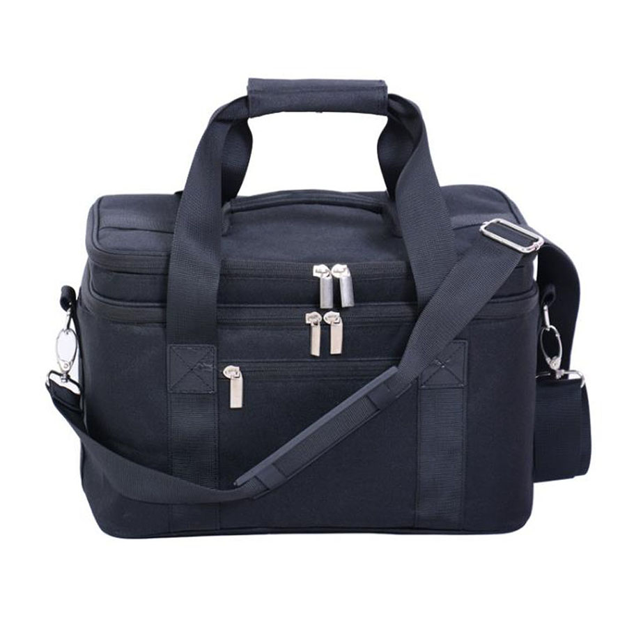 Cooler marrom de 2 camadas 19l com folha de alumínio, bolsa térmica de grande volume com isolamento térmico para piquenique