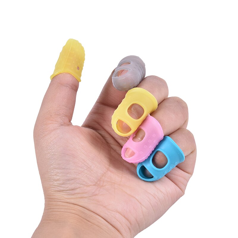 10 Uds de pulgar para guitarra Protector de púa y dedos púa del dedo del dedal para dedo guardia de seguridad proteger tapones de 4 colores