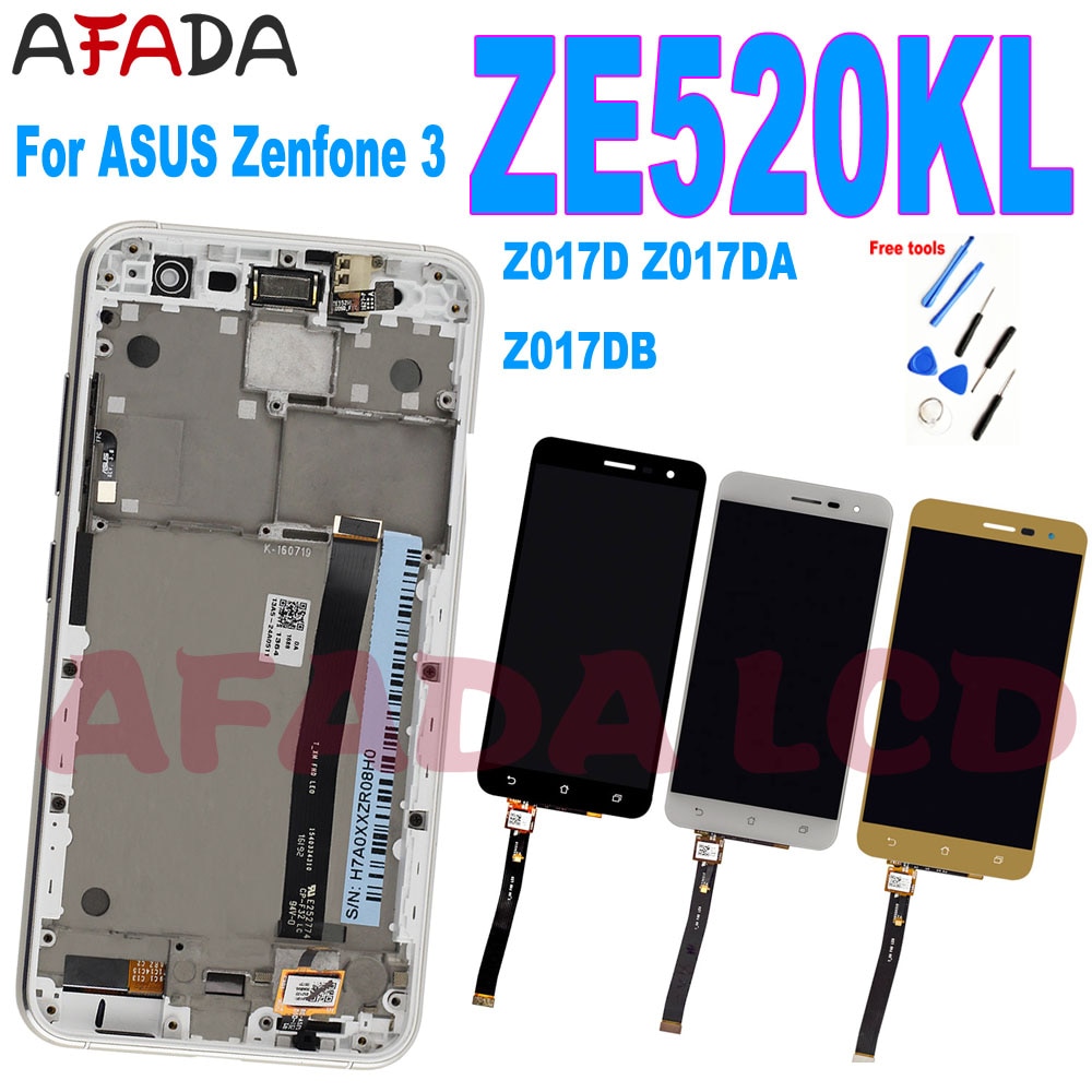 5.2" Original LCD For ASUS Zenfone 3 ZE520KL Display Touch Screen with Frame for ASUS Zenfone 3 ZE520KL LCD Z017D Z017DA Z017DB