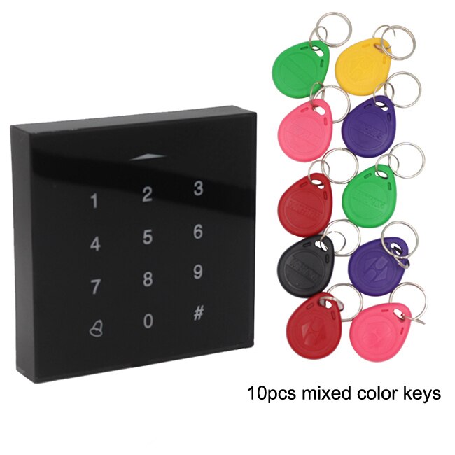 Backlight Touch Toegang Controler 125 Khz Rfid Card Access Control Keypad Em Kaartlezer Deurslot Opener Wiegand 26 Uitgang: T8 and10 ID color