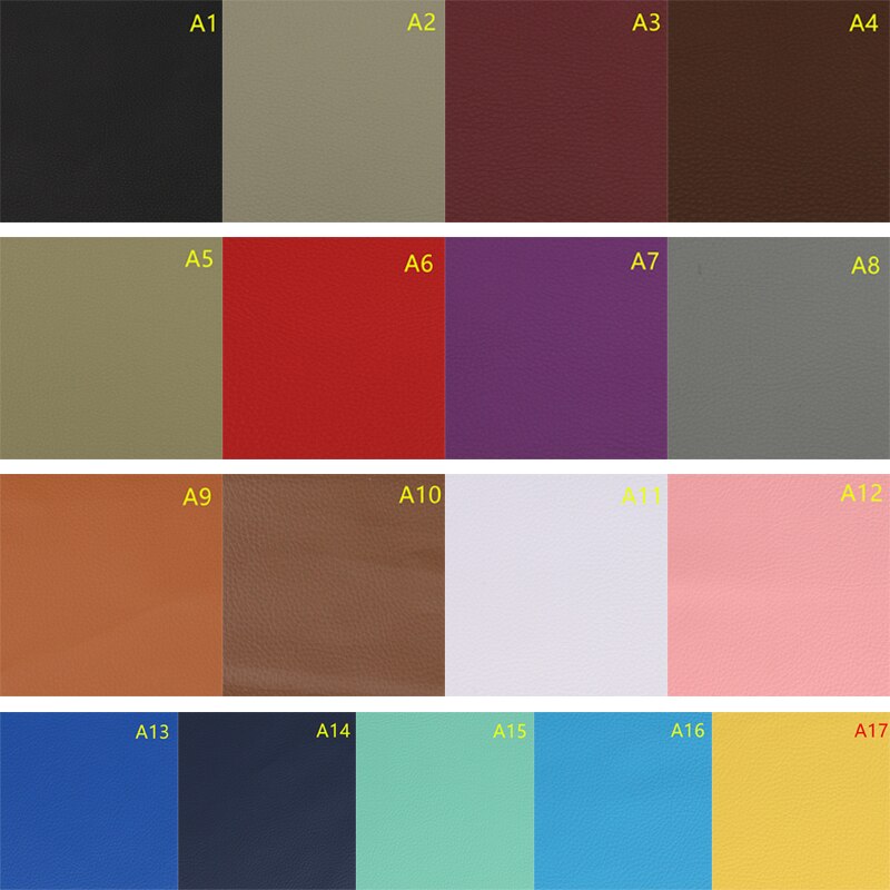 15 farben Solide Litschi aufbringen Kunstleder Material DIY Handgemachte NäHenne Stoff Gepäck Tasche Sofa Auto Zubehör