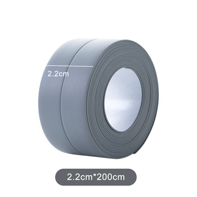 Space Furniture Gap Waterproof Mold Strong Self-adhesive Color Tape Gap Self-adhesive Water Seal Tool: Gray 2mx2.2cm