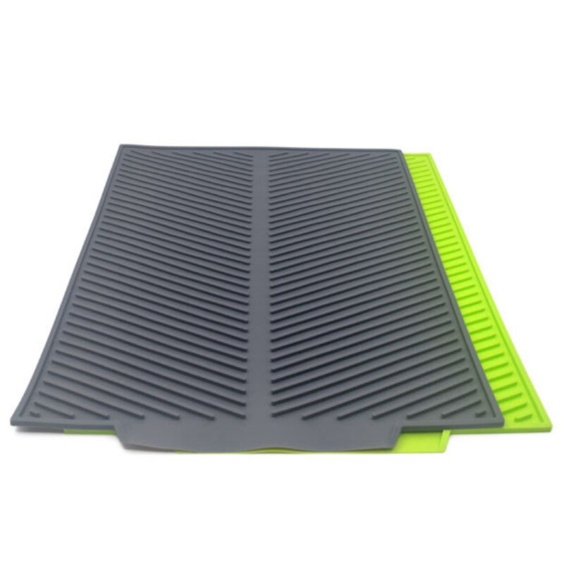 Tapis de séchage de plat de Silicone tapis de drainage pliant de Flume, plateau antidérapant résistant à la chaleur de séchage de tapis de Drain de Rectangle