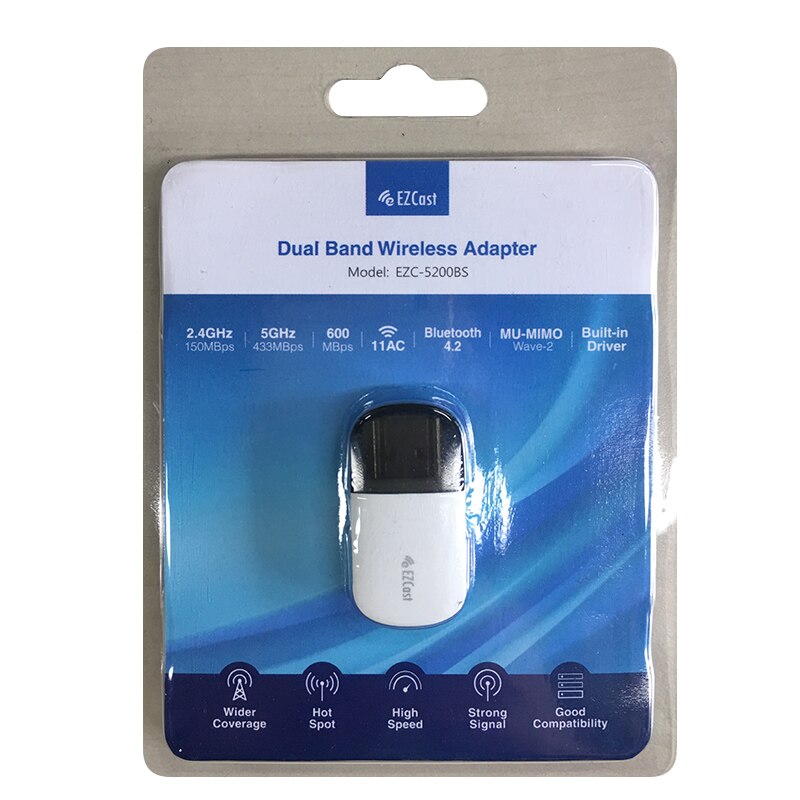 USB Mini WiFi Adapter 2.4G/5G Dual Band Bluetooth Wireless Network Adapter for PC Desktop VDX99