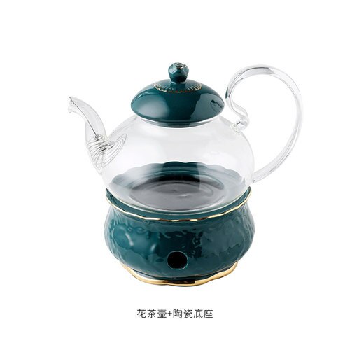 Bone China Coffee Cup Retro Ceramic Tea Cup and Saucer Set Luxury Afternoon Tea Coffee Cup and Saucer DD60CS: Teapot Green