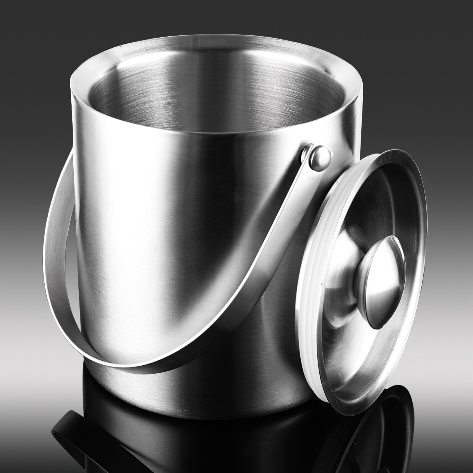 Ice Barrel Thermal Wine Various 2L Stainless Steel Ice Bucket With Lid Insulated Bucket Portable Chilling Bucket For Beers Bars