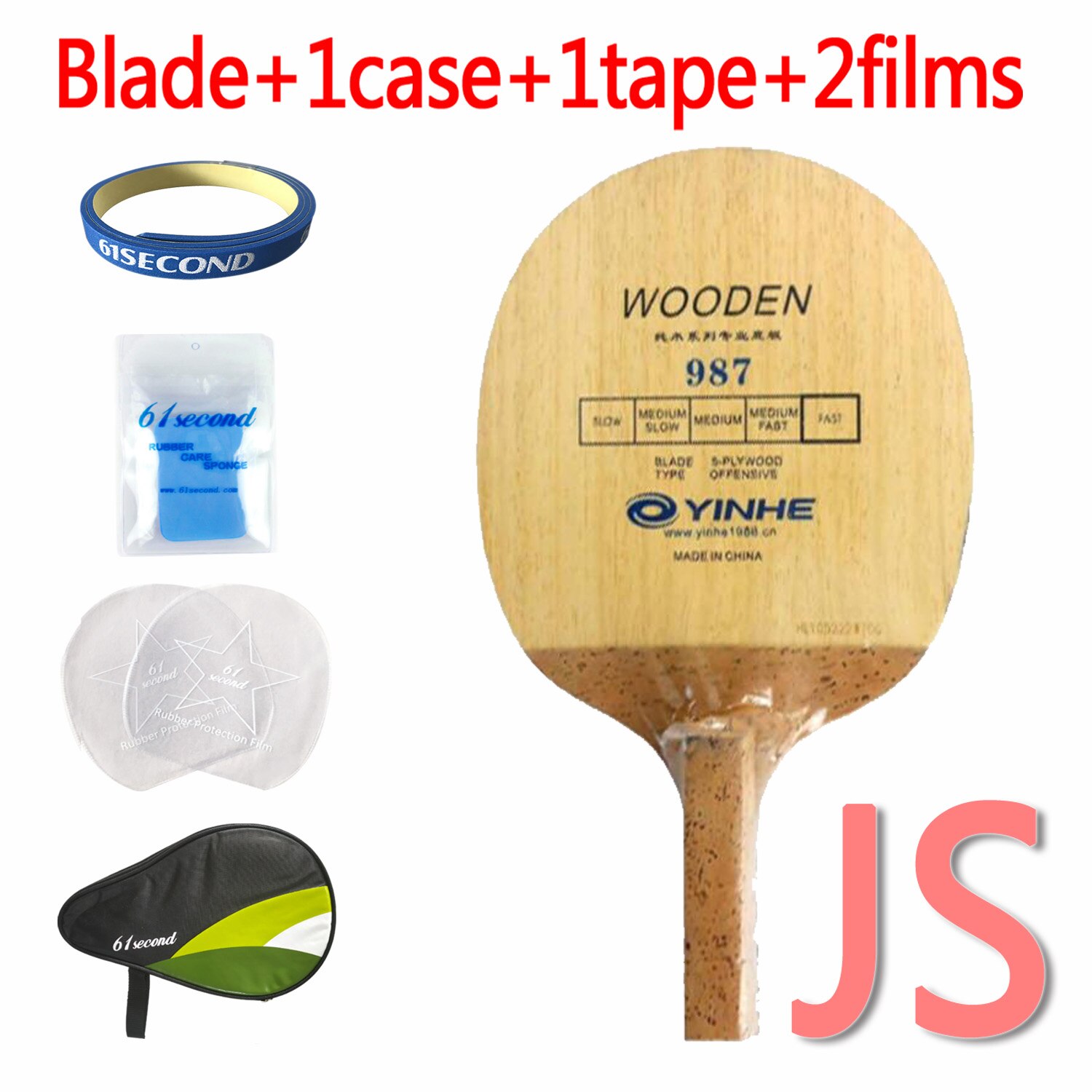 Yinhe Milky way Galaxy 987 Japanese penhold table tennis pingpong blade: JS with HM case