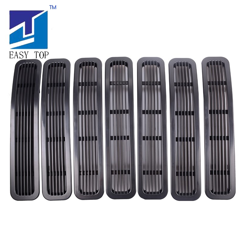 Black Clip in Front Grill Mesh Grille Insert Kit for 1996-2007 Jeep TJ Wrangler Accessories