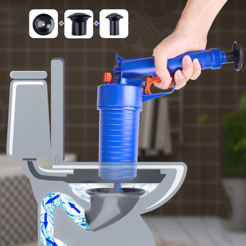 Thuis Hoge Druk Lucht Afvoer Blaster Pomp Plunger Sink Pijp Verstoppen Remover Toiletten Badkamer Keuken Cleaner Kit