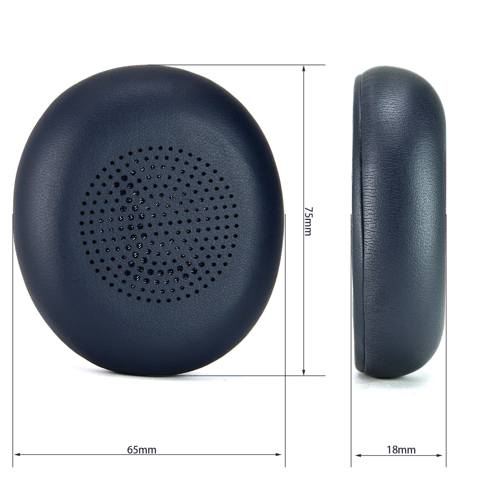 1 par de almohadillas de espuma de repuesto para auriculares jabra ELITE 45H Evolve2 65