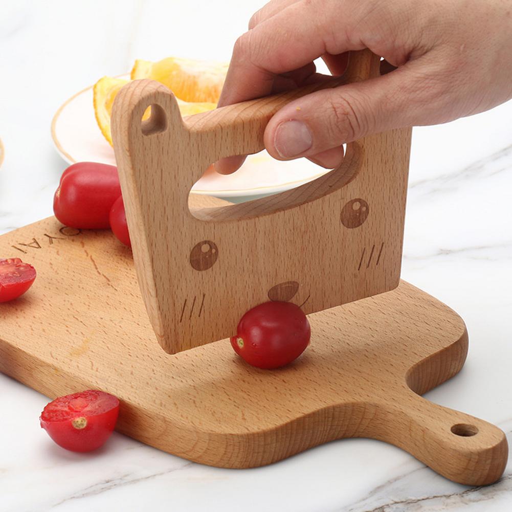 Houten Kids Cutter Leuke Vorm Keuken Tool Voor Snijden Groenten Koken Tools Voor Kinderen Veilig Keuken Snijden Speelgoed Diy Gereedschap