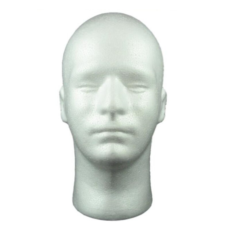 Beauty Male female Styrofoam human hair mannequin head hairdressing white black Model for Hat Display Glasses Cap Wig stand