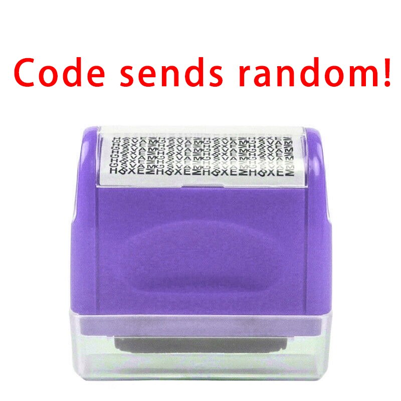 Privacy Information Protect Stamp Identity Protection Roller Stamp ID Guard Portable Information Coverage Messy Code Roller: Purple