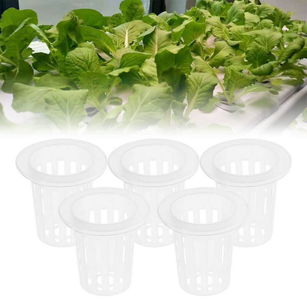 100 stk grøntsagsnet kop skårnet mesh soilless kultur potter hydroponisk system haveplante kloning indsæt frø spire pot