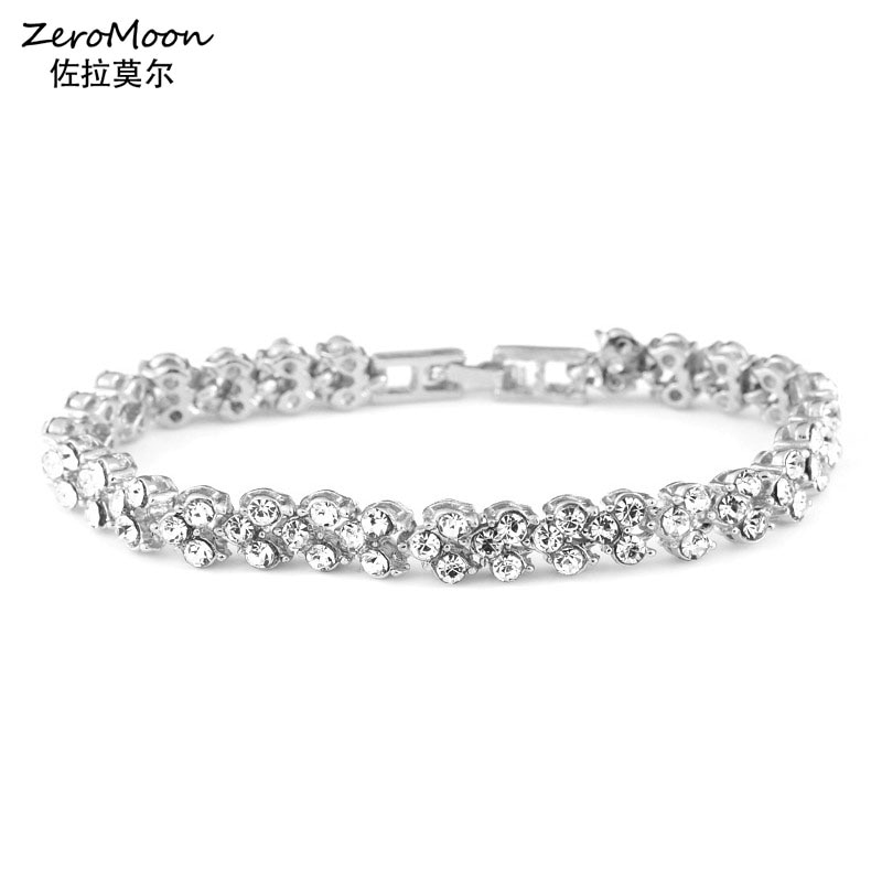 Elegante Kristall Strass Armband Frauen Hand Zubehör Schmuck