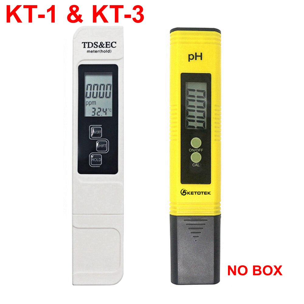 Portable Digital PH Meter 0.00-14.0 PH Tester TDS&amp;EC Meter Thermometer 0-9999us/cm 0-9999ppm 0.1-80.0degree Water Qualit Monitor: TSD EC and PH meter