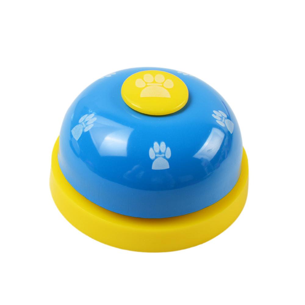 Kæledyrshundtræning potteklokker legetøj hvalpekat pædagogisk legetøj iq interaktiv klokke til pottetræning og kommunikation 7 farver  m3: Blå