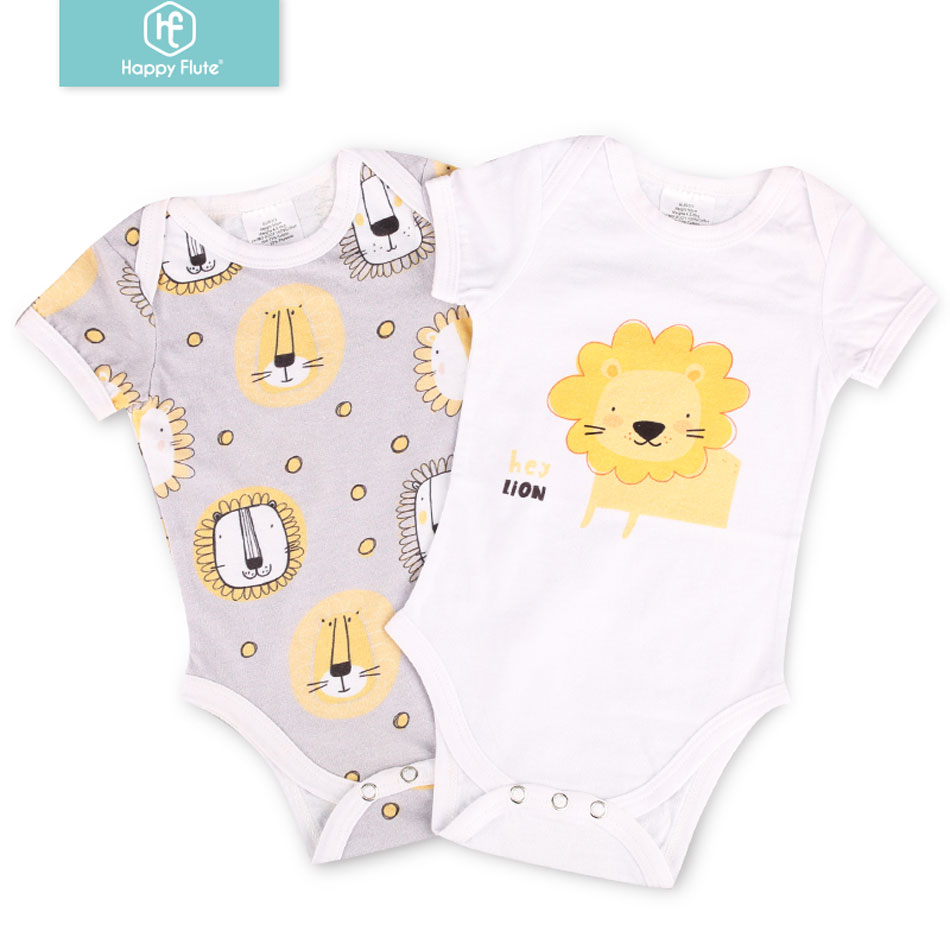 Happyflute 2 -teiliges einstellen Baby-strampler, kurzarm-baumwolloveralls, neugeborenenkleidung für jungen und mädchen