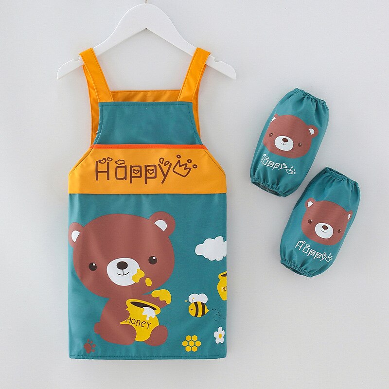 Baby Lätzchen Schürze Art freundlicher Malerei Kochen Backen Schürze Lebensmittel Wasserdichte tapsen Jungen Mädchen Küche Kittel BBQ Kleidung: Stil2 / 150CM