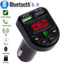 Car Bluetooth FM Transmitter MP3 Player with 1.1" Display Dual USB(1A/3.1A) Supports TF/USB Input FM Transmitters Manual