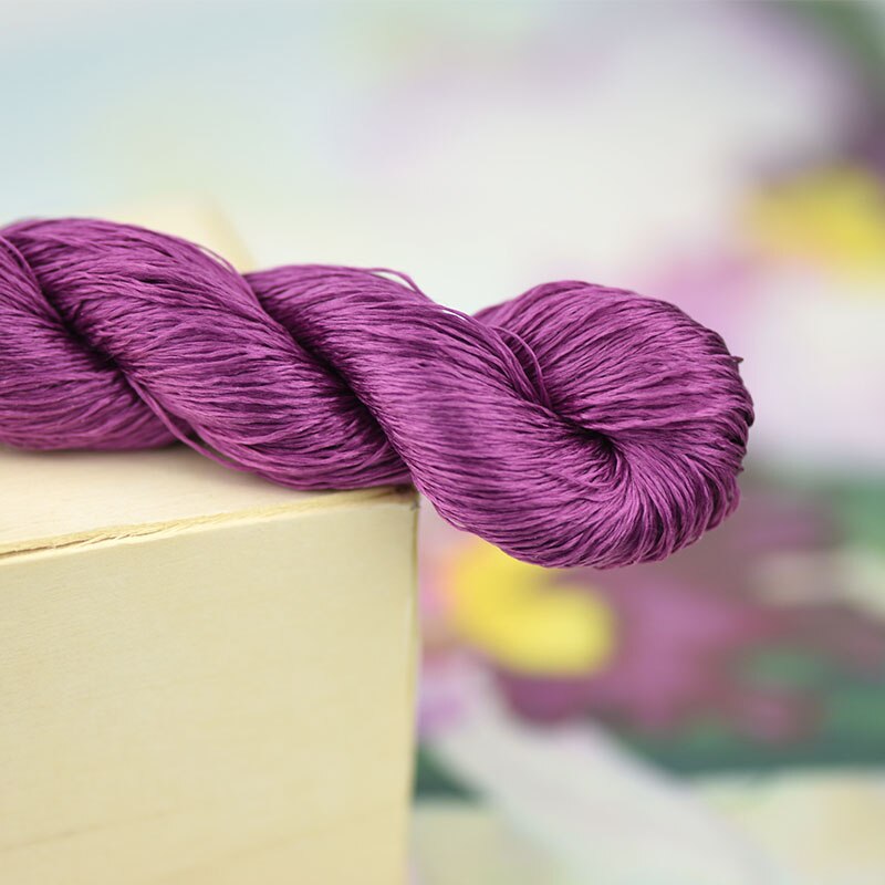 Hilo de seda Natural para bordar Suzhou, línea bordada de seda Natural, Color púrpura, sedoso especial, 1 Color, 400m, 100%: 7