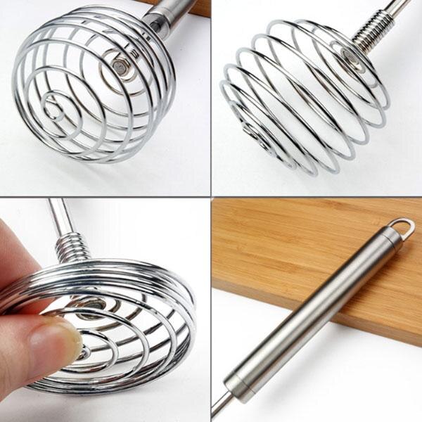 Multi-role Egg Whisk Potato Masher Stainless Steel Spiral shape Manual Whisk Frother Blender Egg Beater Stirrer Kitchen Tool Egg