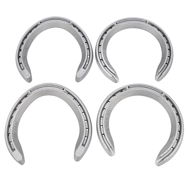 4Pcs Horse Equipment Aluminum Alloy Horseshoes 2 Front + 2 Rear Farrier Tools For Tournament Play: Default Title
