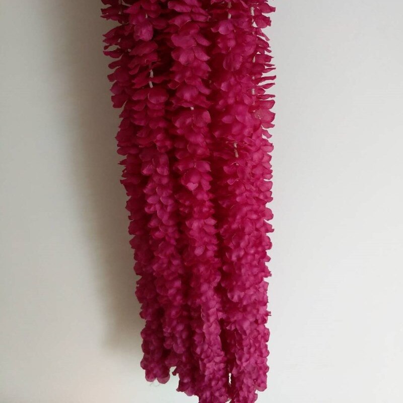 20/50 100Cm Kunstmatige Simulatie Hydrangea Orchidee Wisteria Bloem String Voor Diy Bruiloft Boog Vierkante Rotan Muur Opknoping Mand