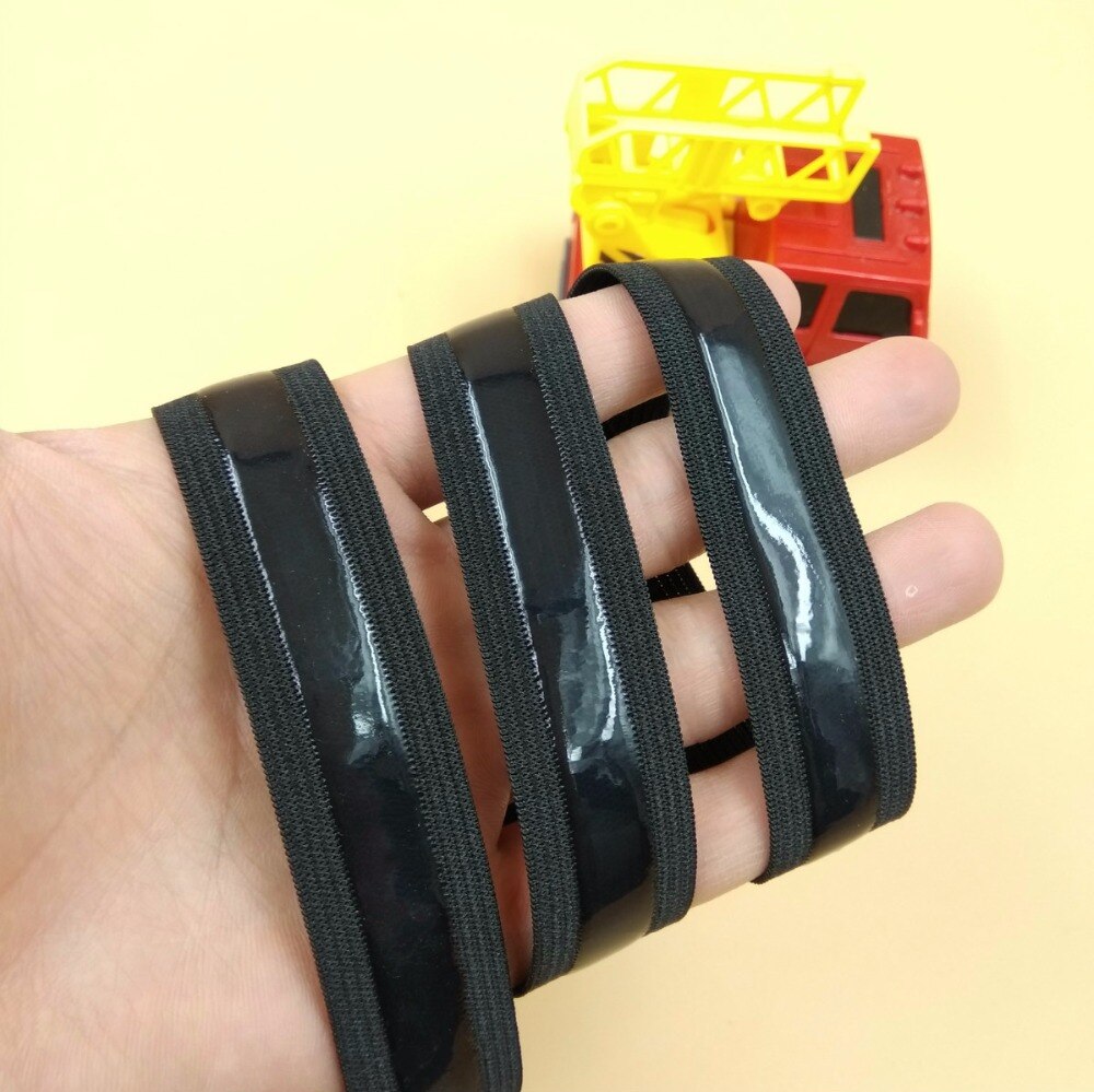 Svart hvit gjennomsiktig silikon elastisk griper 5m sy diy ekstra grep 20mm teip avlet silikon avlet 10mm plagg tilbehør