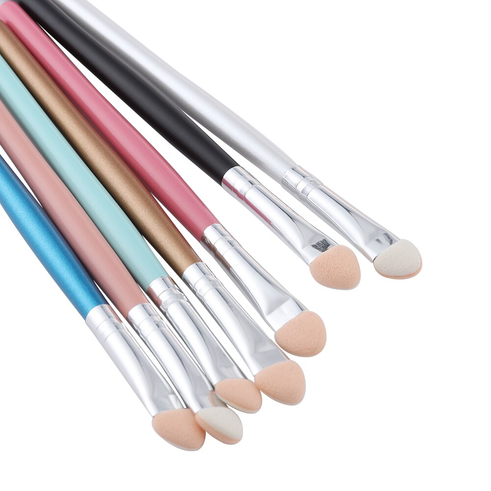 Pinceau à Long manche pour fard à paupières, éponge professionnelle, bâton à sourcils, applicateur de fard à paupières Portable, Eyeliner, outils de maquillage cosmétique, 2 pièces