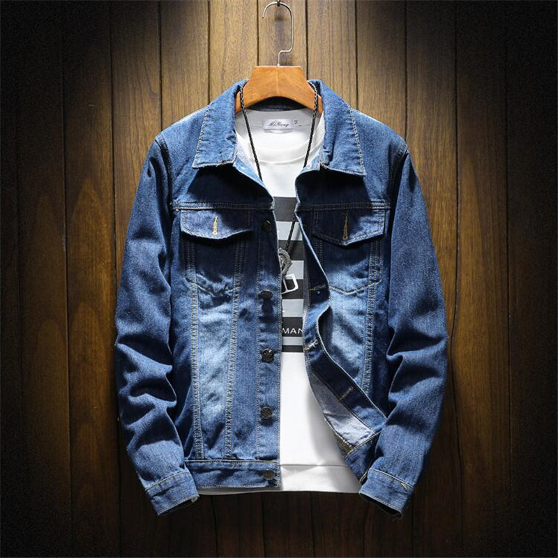 Lente Herfst Denim Jassen Heren Trendy Mode Denim Uitloper Hip Hop Retro Jeans Jassen Mannelijke Cowboy Slim Bomber jas