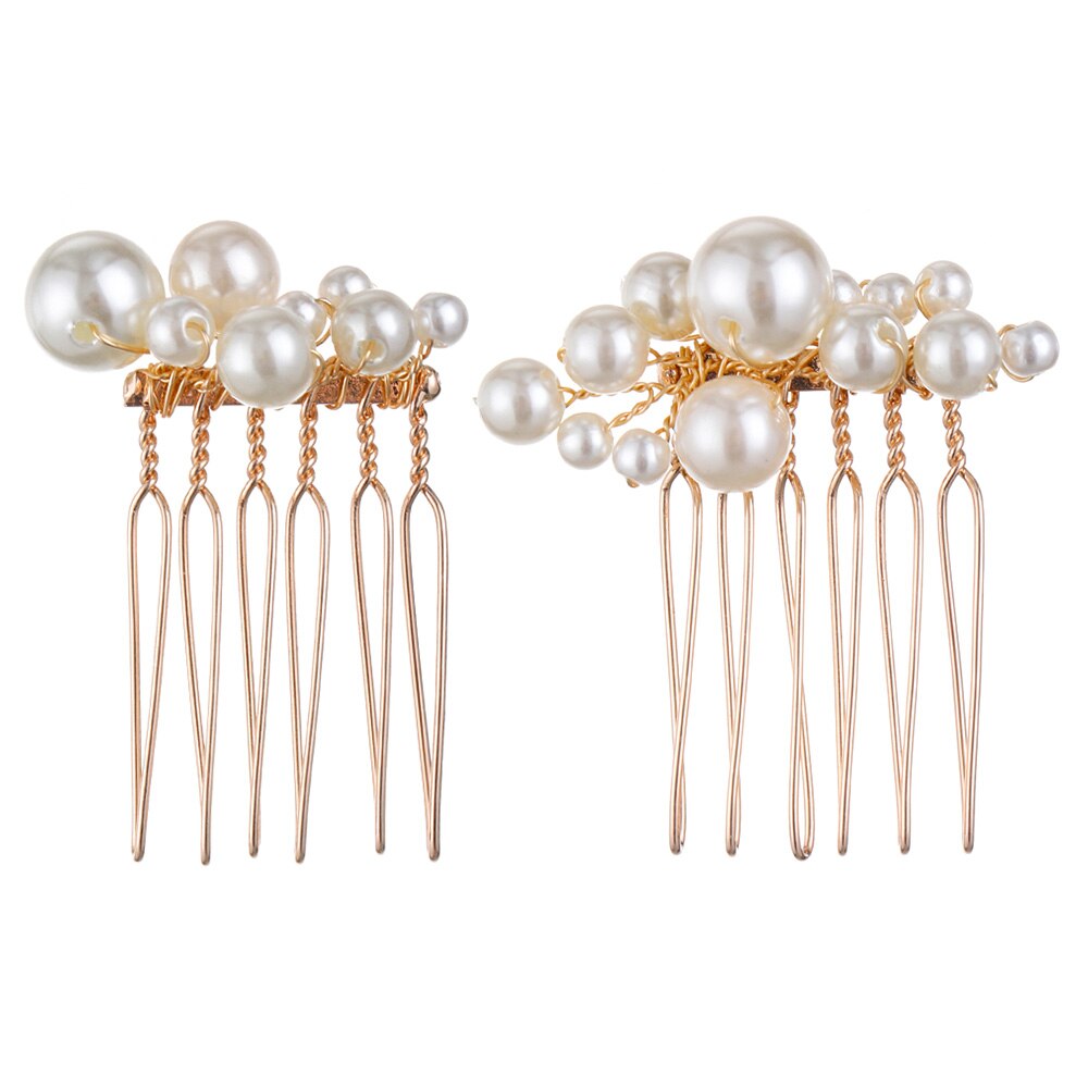 1/2Pcs Dei Capelli Della Perla pettini Da Sposa Accessori Dei Monili Dolce Fatto A Mano Simulato-Perla Da Sposa Della Forcella Dei Capelli di Inserimento a Pettine gioielli: A3 2Pcs