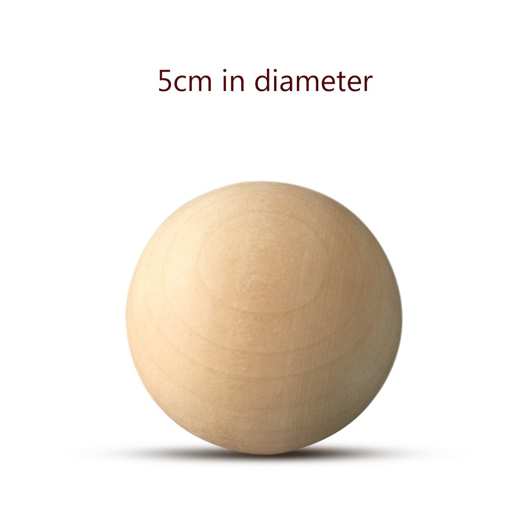 Solid Wooden Round Ball Manual DIY Accessories Wooden Colorful Big Painted Ball Decoration: 5cm