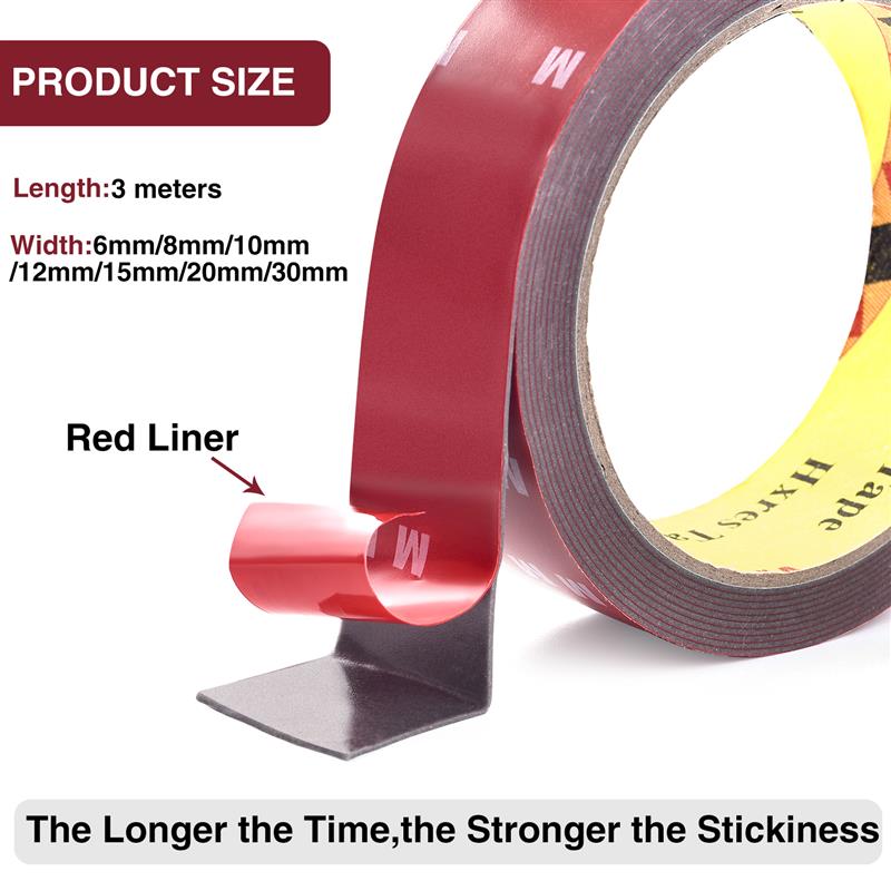 300 CM Extra Sterke Dubbelzijdige Tape Lijm Auto Speciale Afscheuren Zonder Sporen Hoge Viscositeit Montage Bevestiging Kleverige