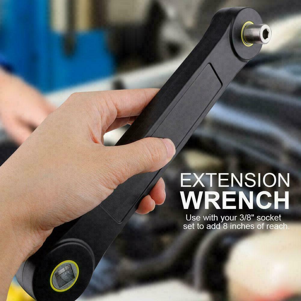 Universal Extension Wrench 3/8'' Extender Adaptor Bar Handle Works Impact Driver for Hard-to-reach Areas Home Car Repair Tools