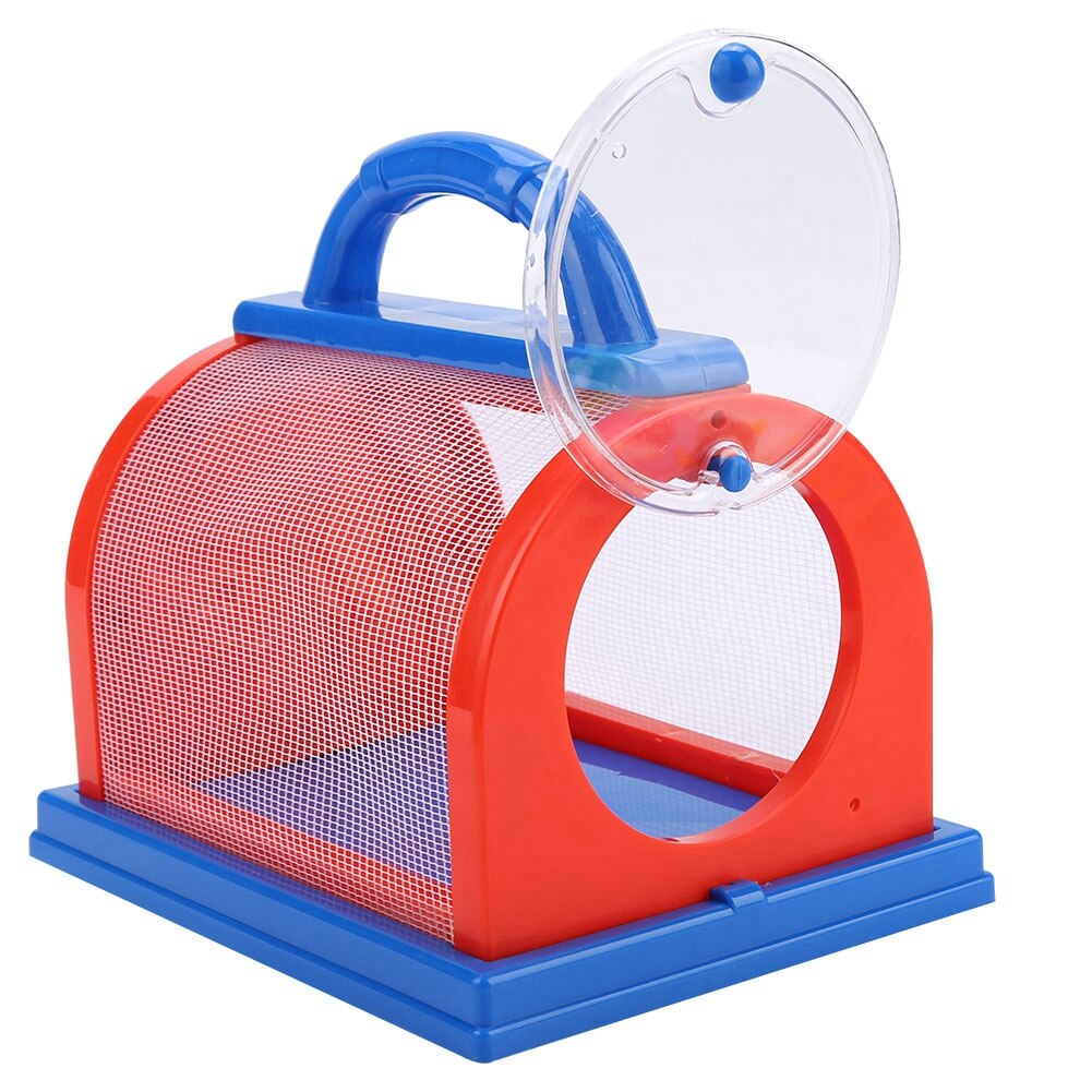 Insect Kooi Outdoor Handvat Draagbare Bug Huis Voor Kinderen (Rood &amp; Blauw, Accessoires Willekeurige Kleur)