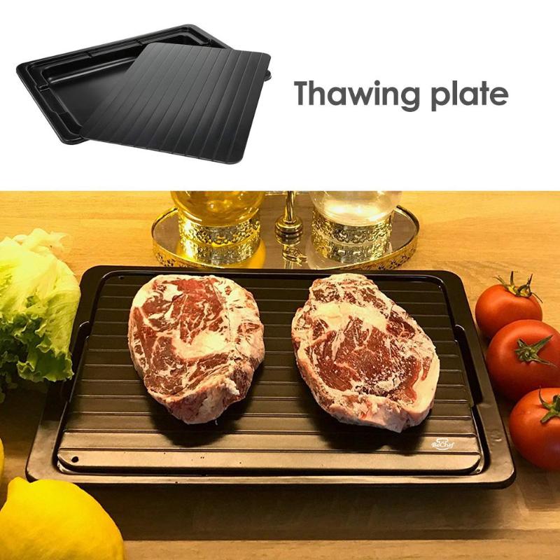 2 stks/set Plastic Kitchen Tools Multifunctionele Snelle Ontdooien Lade Voedsel Vlees Vis Quick Dooi Bevroren Board Plaat keuken gadgets