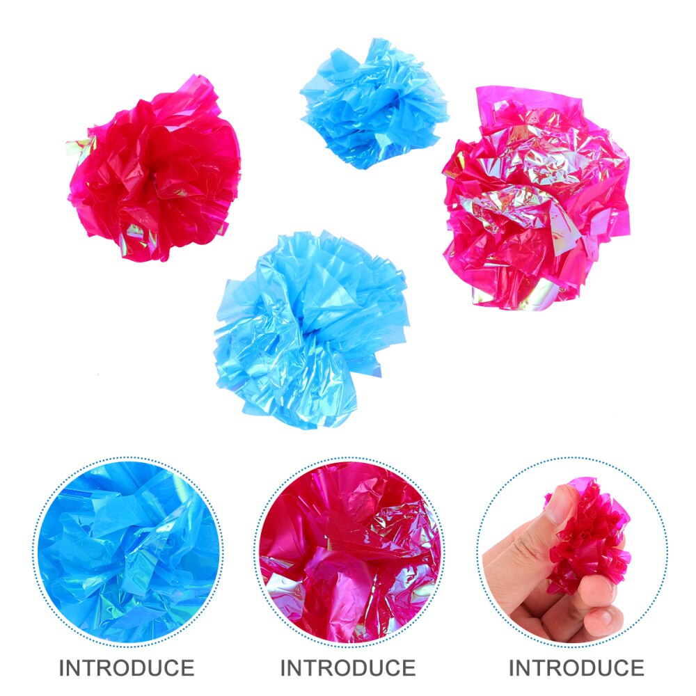 25Pcs Funny Crinkle Cat Balls Cat Sound Rustle Ball Pet Teasing Supplies