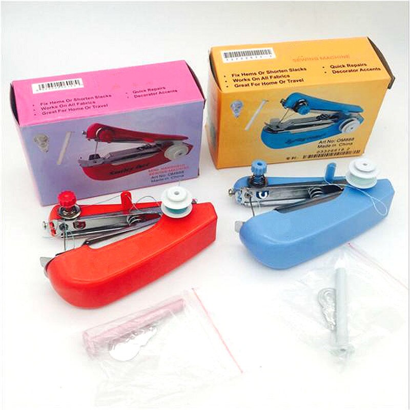 Mini Handheld Sewing Machine Manual Simple Operation Small Sewing Machine Home Travel Embroidery Manual Portable Mini Sewing